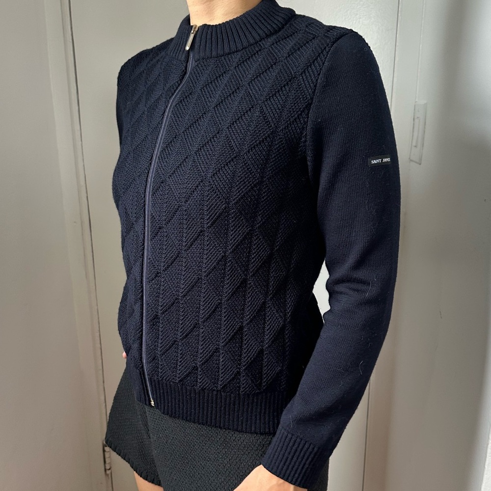 Sold! Saint James Wool Zip Cardigan Sweater